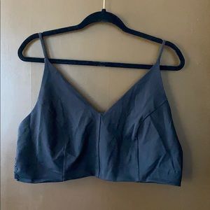 Black bralette with lace back (needs repair)